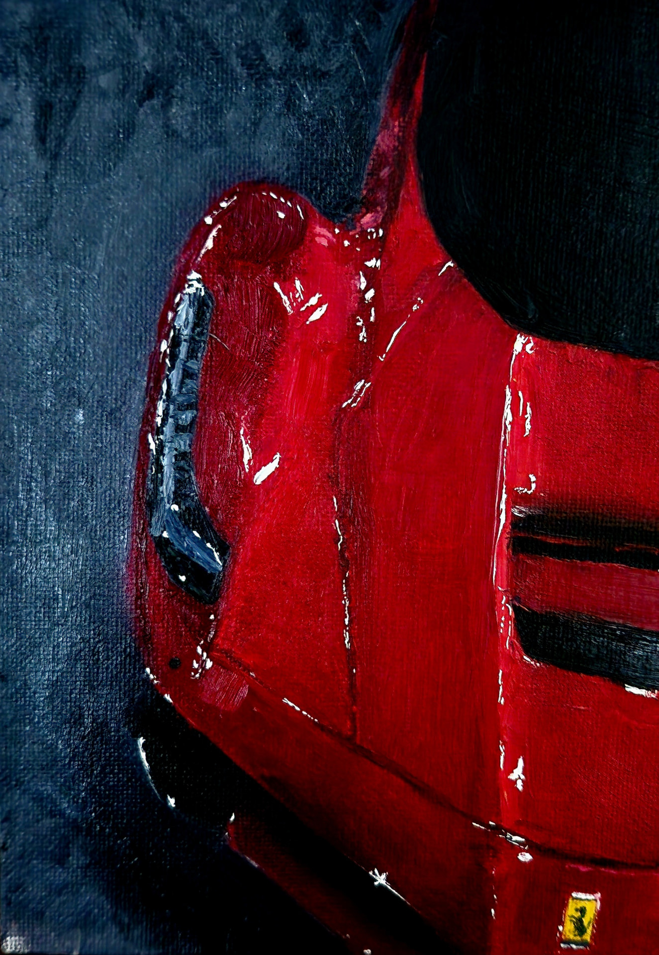 Ferrari LaFerrari — Redline, Oil on Canvas